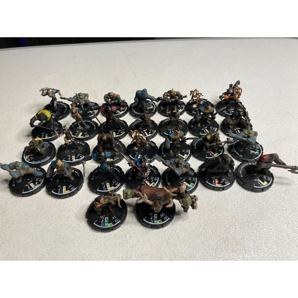 Mage Knights Miniature Lot of 30 MKR Wizkids RPG Kimble Garn Chaos Mage Satyr